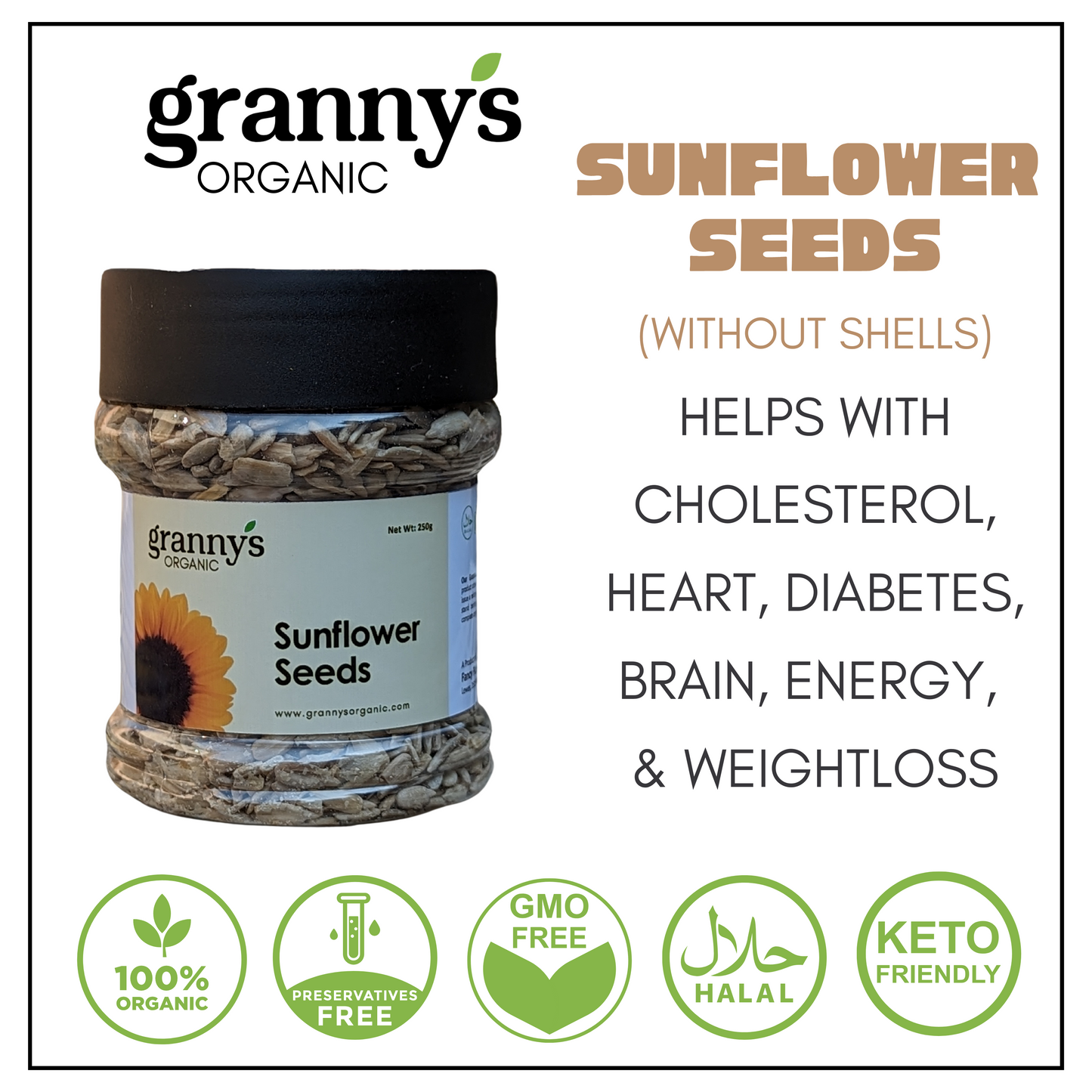 Sunflower Seeds (Without Shells)