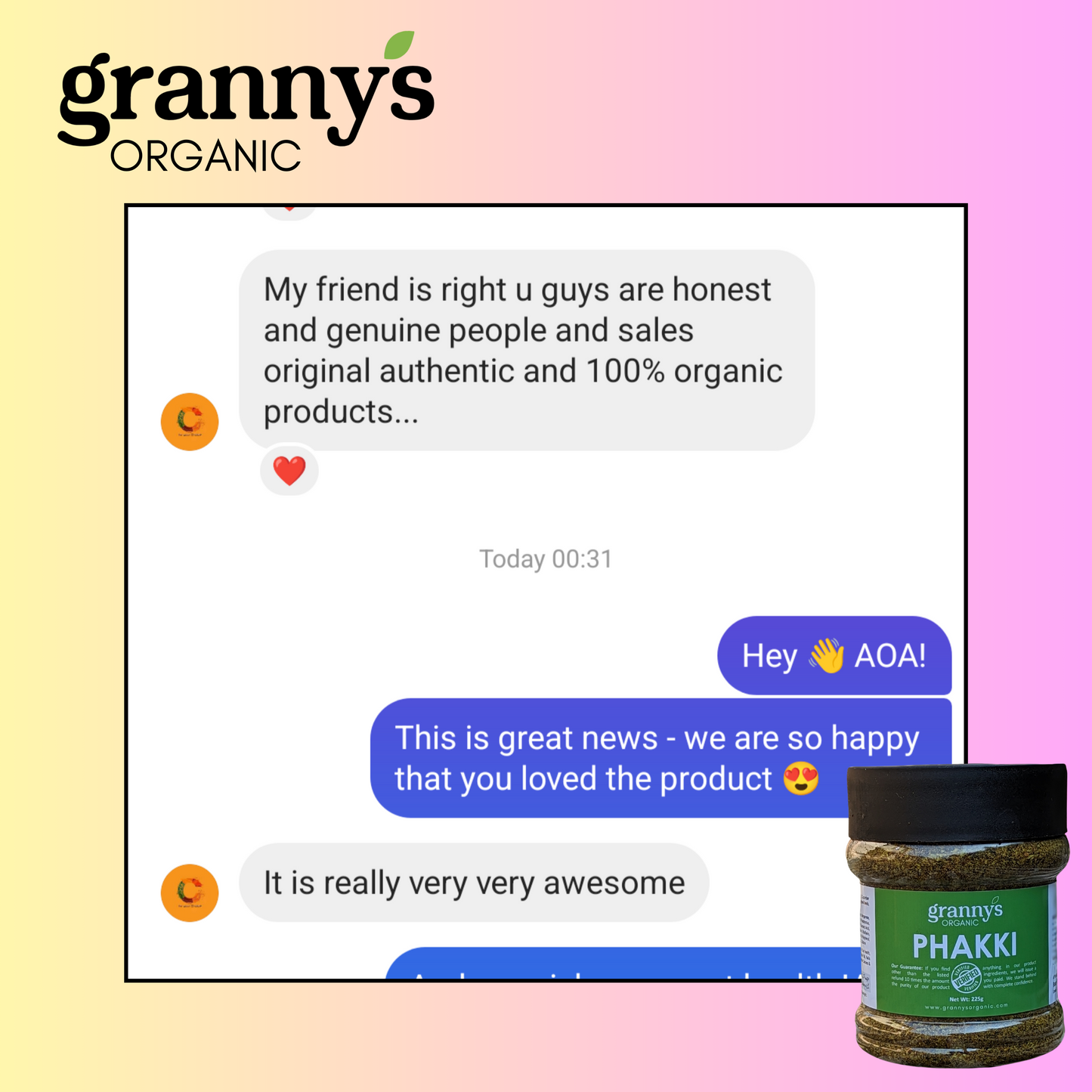 Granny's Organic 100% Natural Phakki