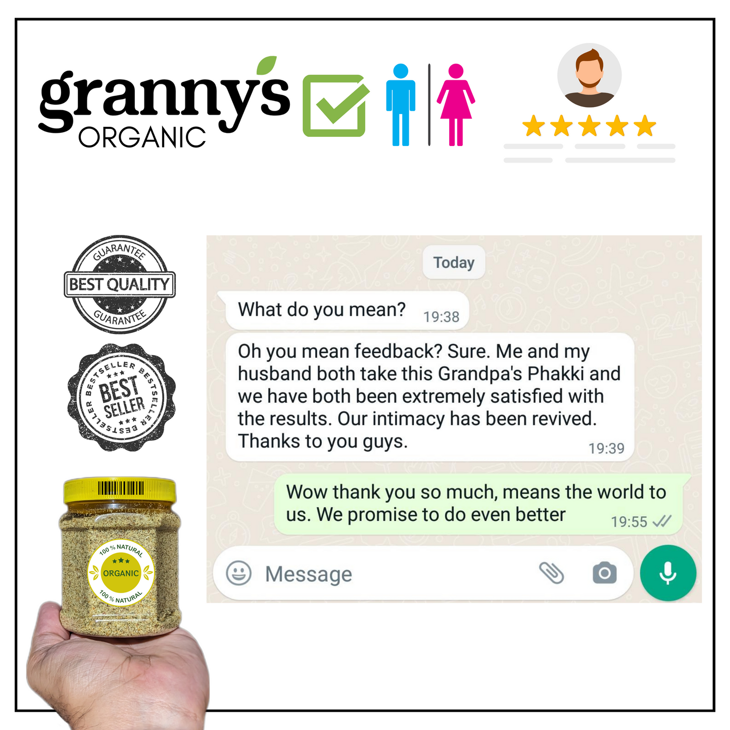 Grandpa’s Secret for Men & Women | 100% Organic