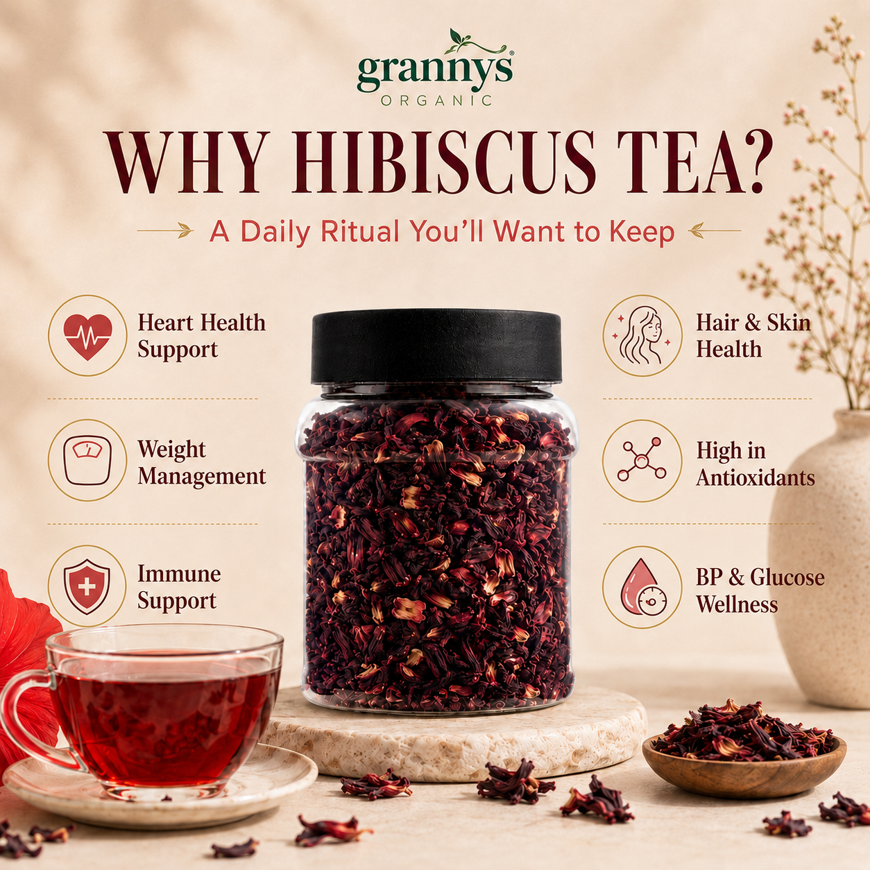 Granny's Organic Hibiscus Tea