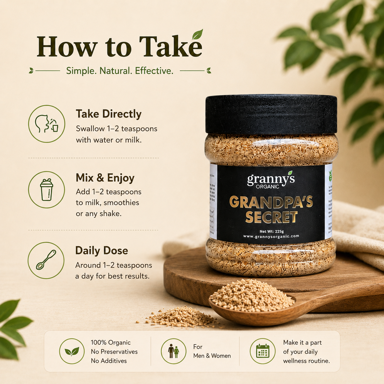 Grandpa’s Secret for Men & Women | 100% Organic