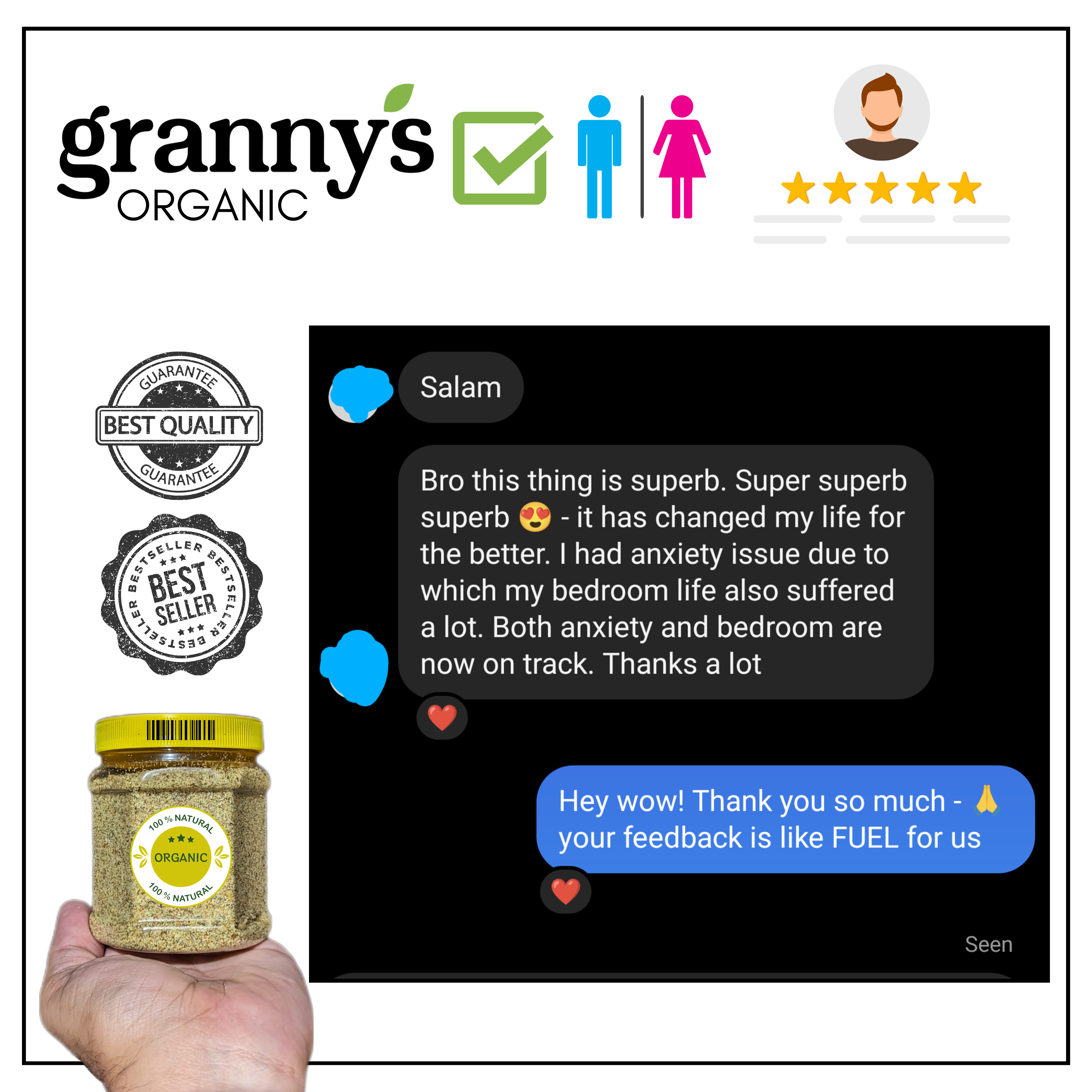 Grandpa’s Secret for Men & Women | 100% Organic