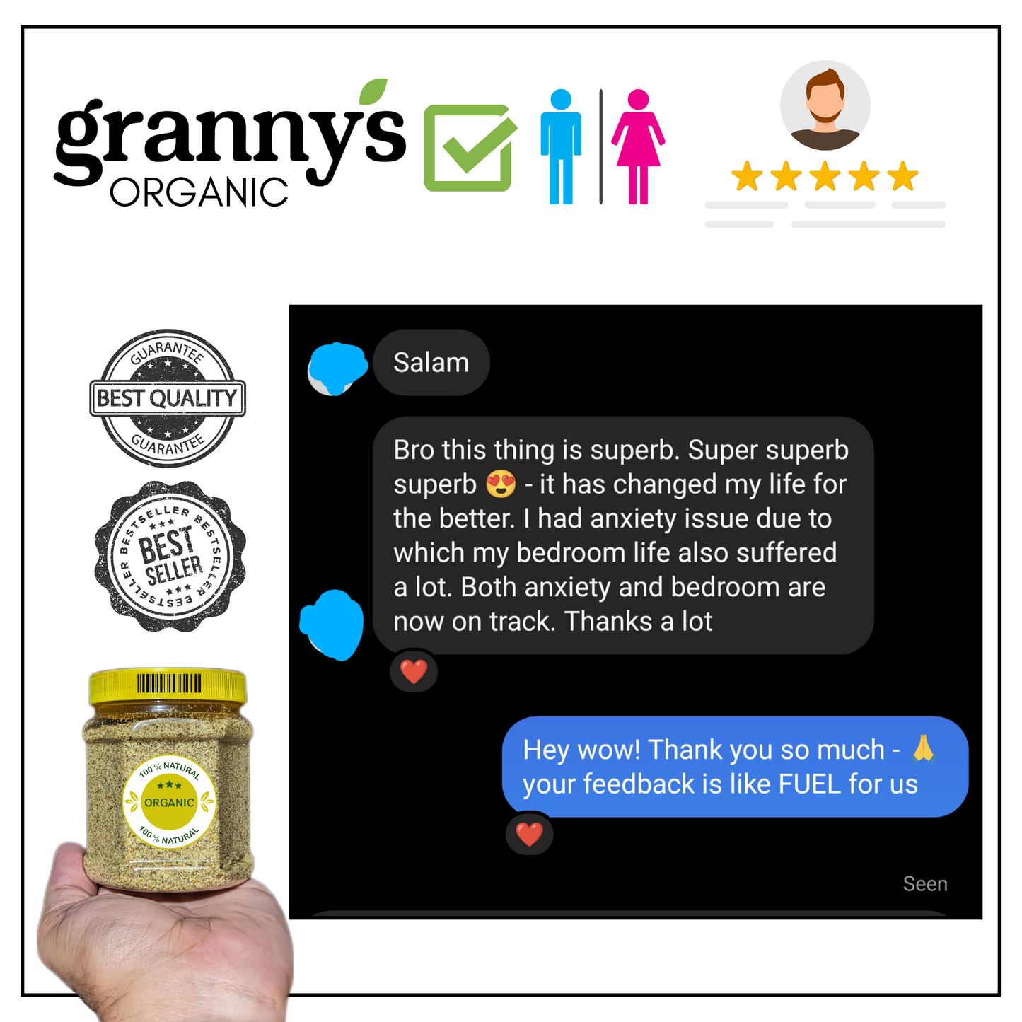 Grandpa’s Secret for Men & Women | 100% Organic