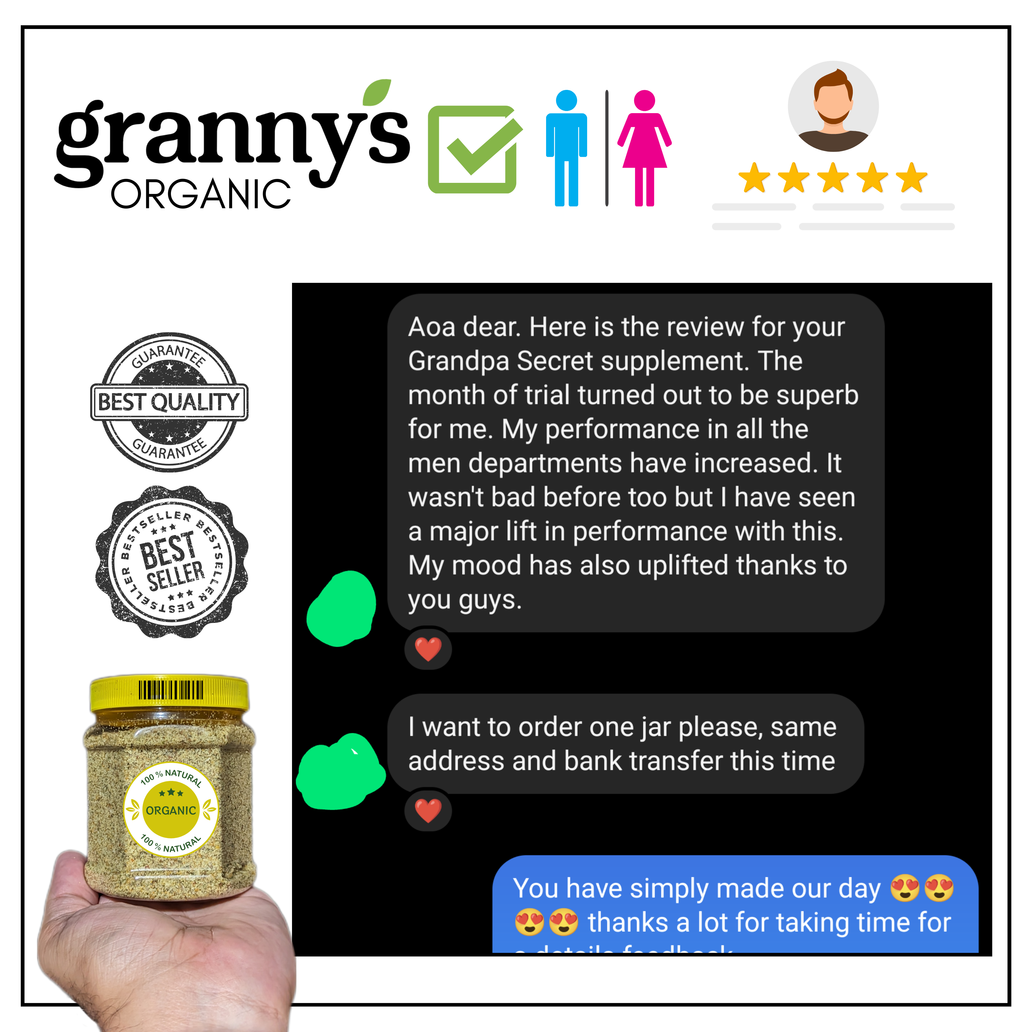 Grandpa’s Secret for Men & Women | 100% Organic