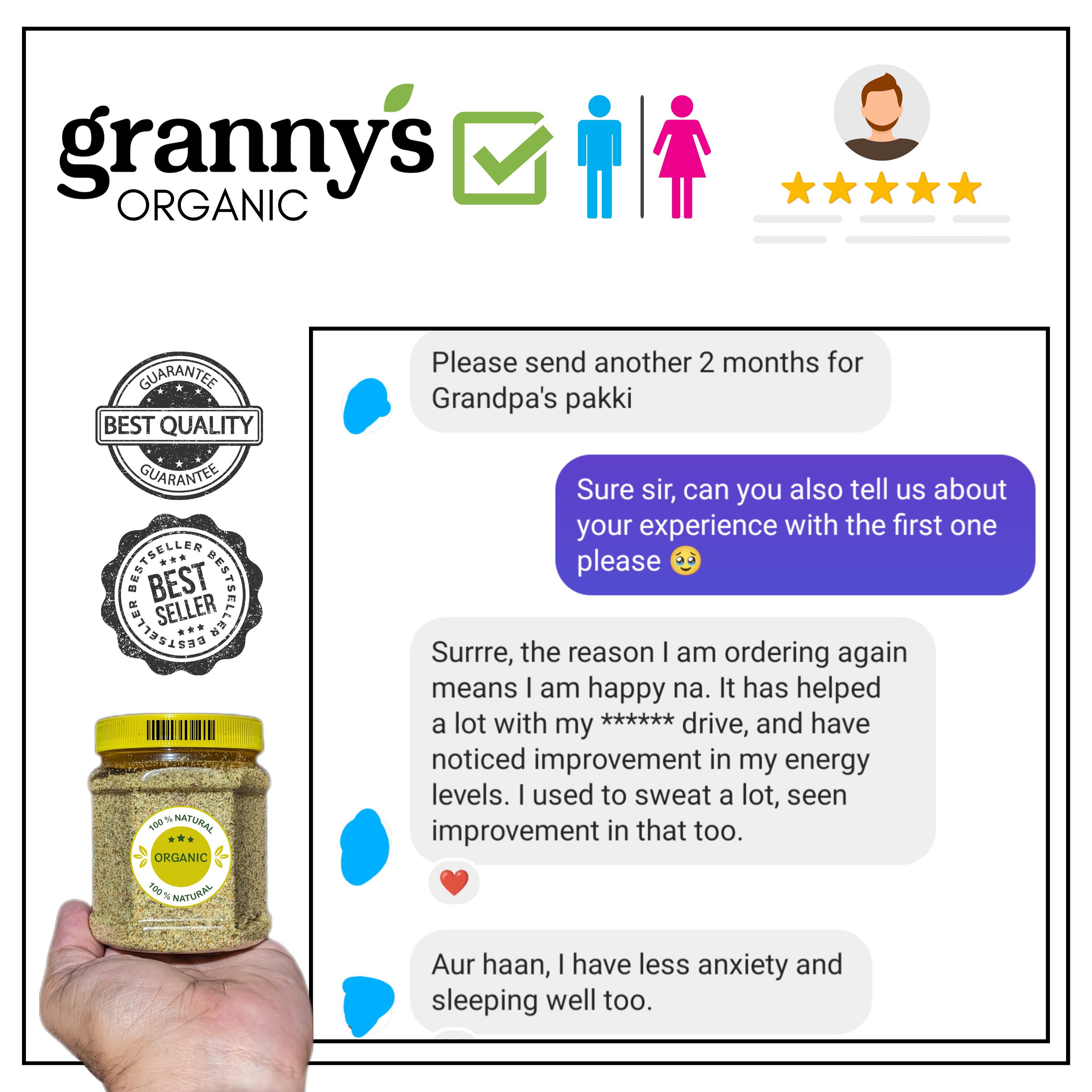 Grandpa’s Secret for Men & Women | 100% Organic