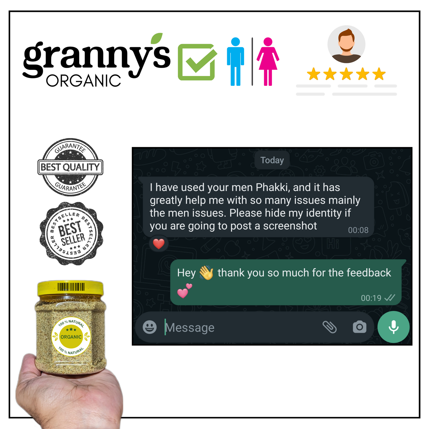 Grandpa’s Secret for Men & Women | 100% Organic