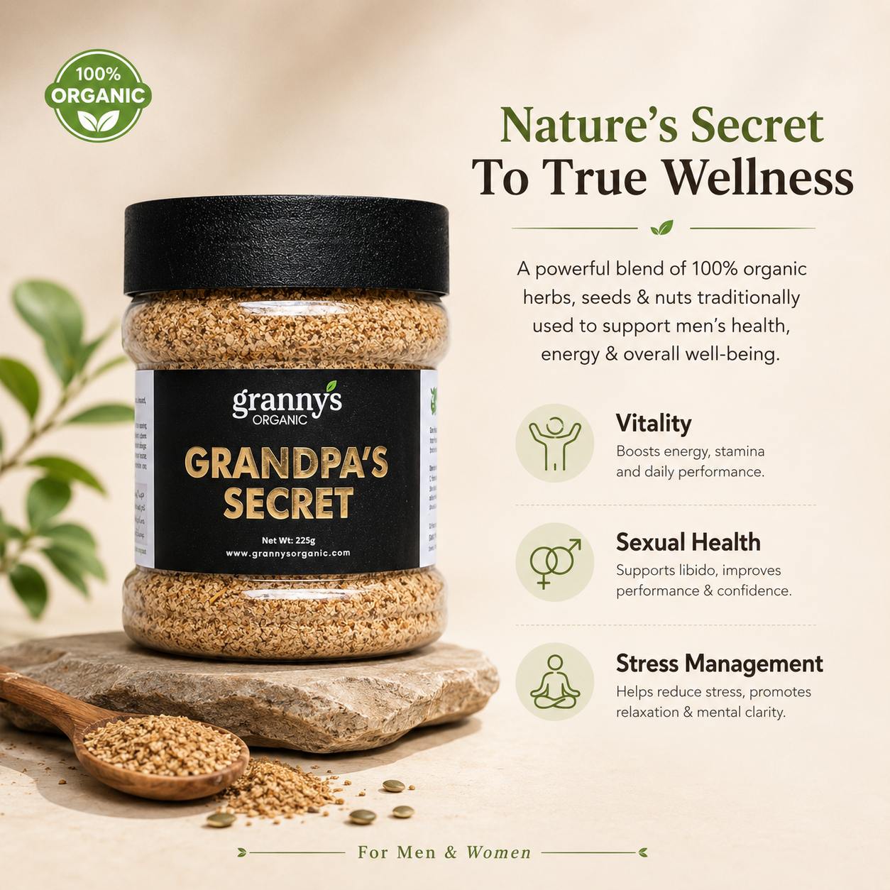 Grandpa’s Secret for Men & Women | 100% Organic