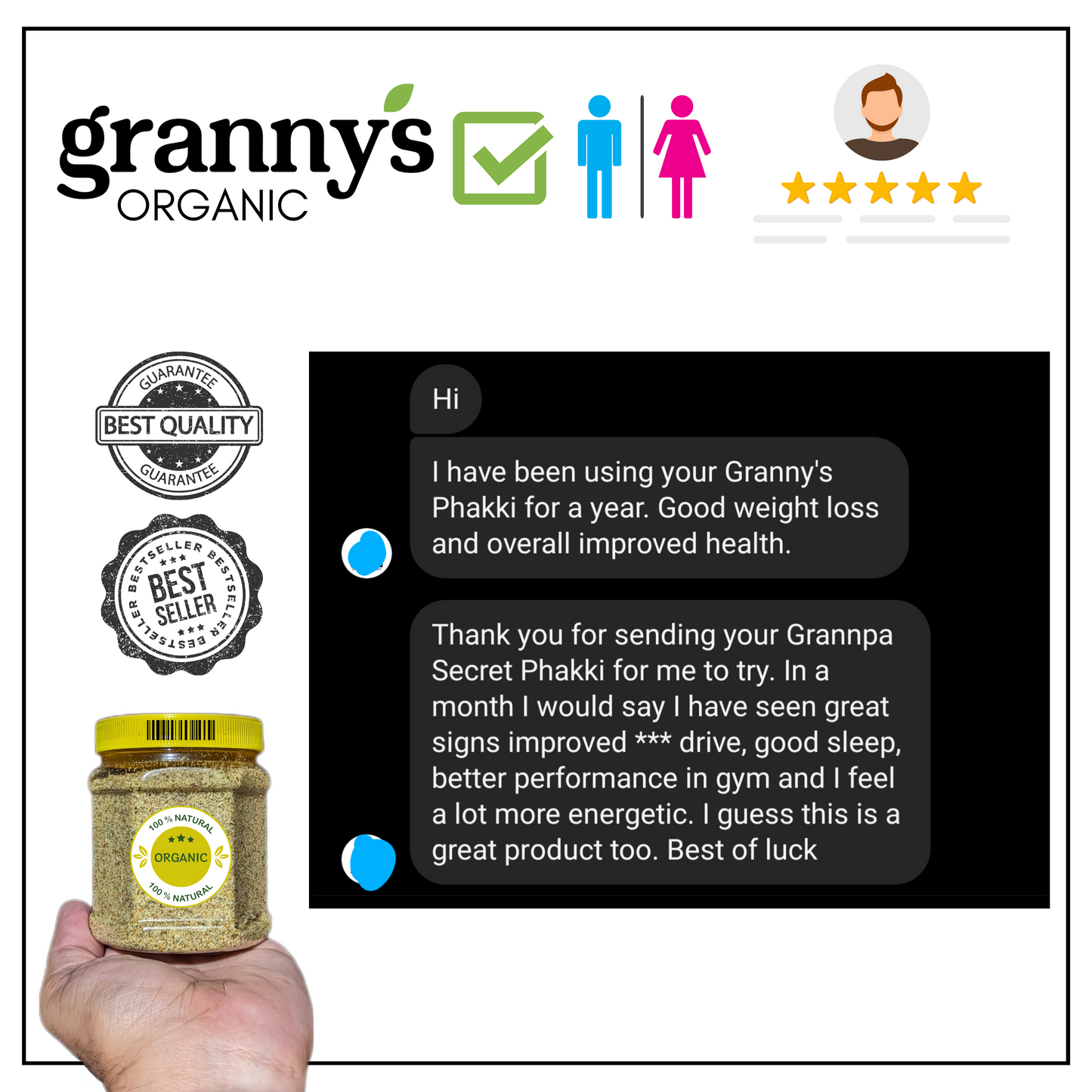 Grandpa’s Secret for Men & Women | 100% Organic