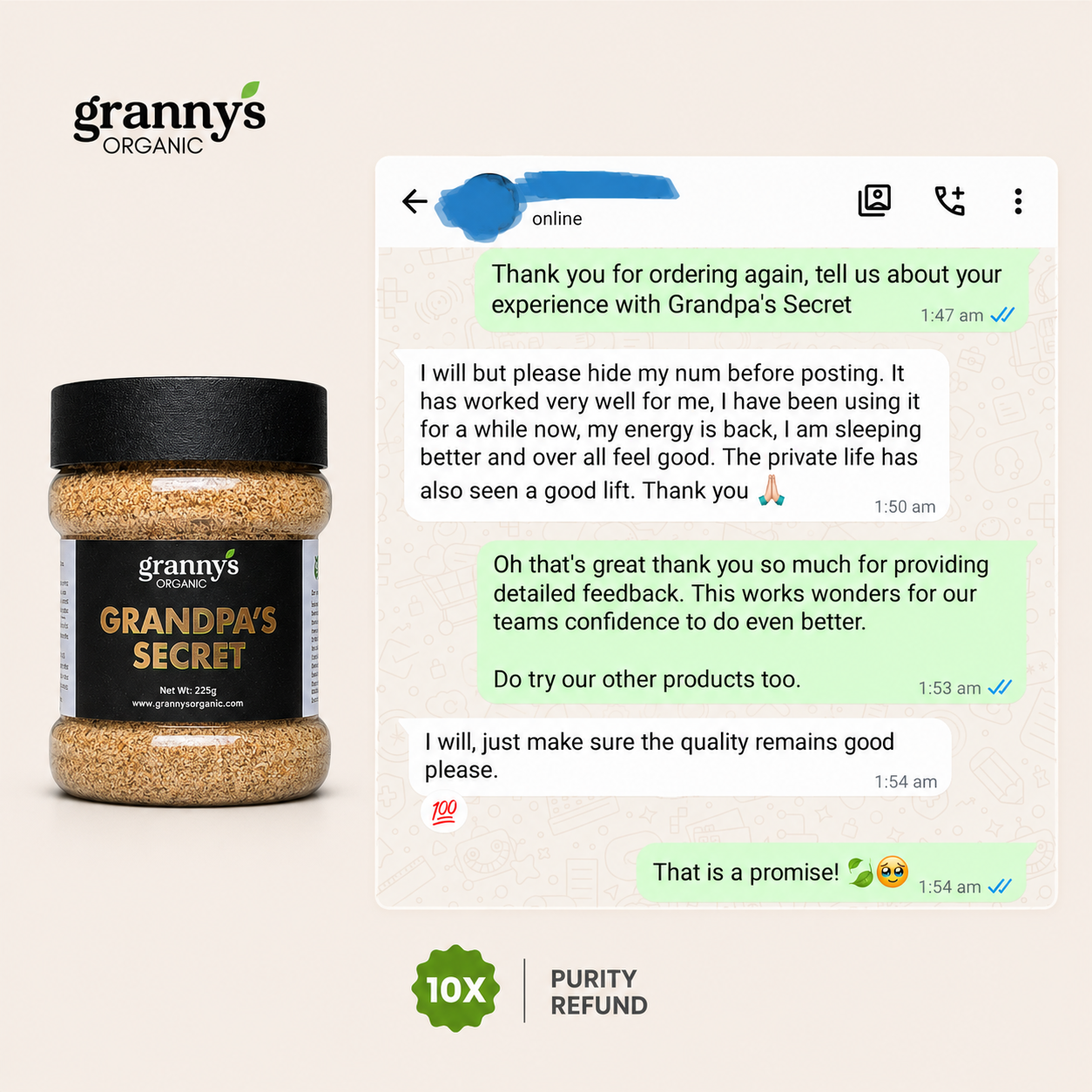 Grandpa’s Secret for Men & Women | 100% Organic