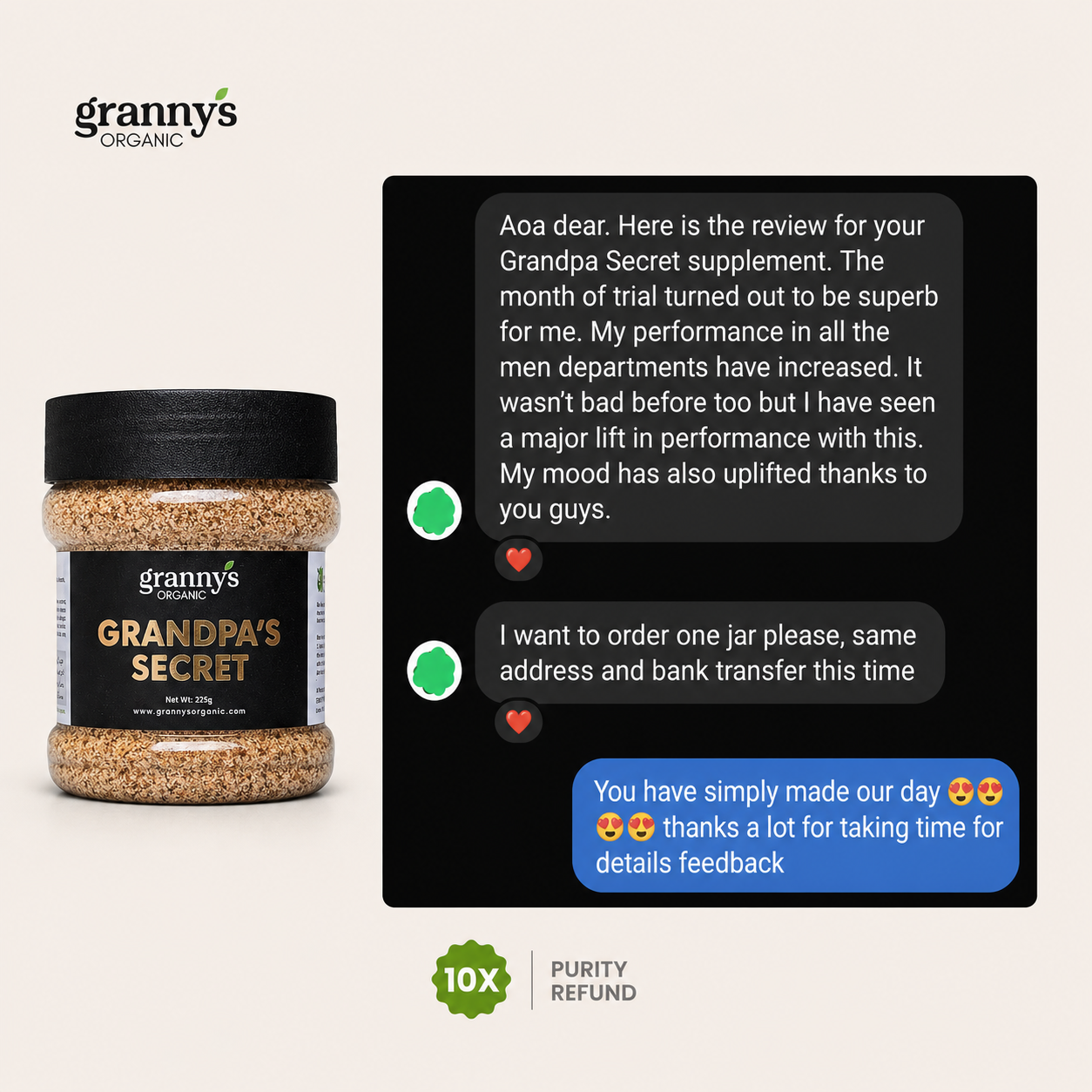 Grandpa’s Secret for Men & Women | 100% Organic